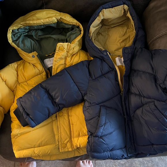2 Infant Zara Puffer Water resistant Coats - Picture 3 of 7